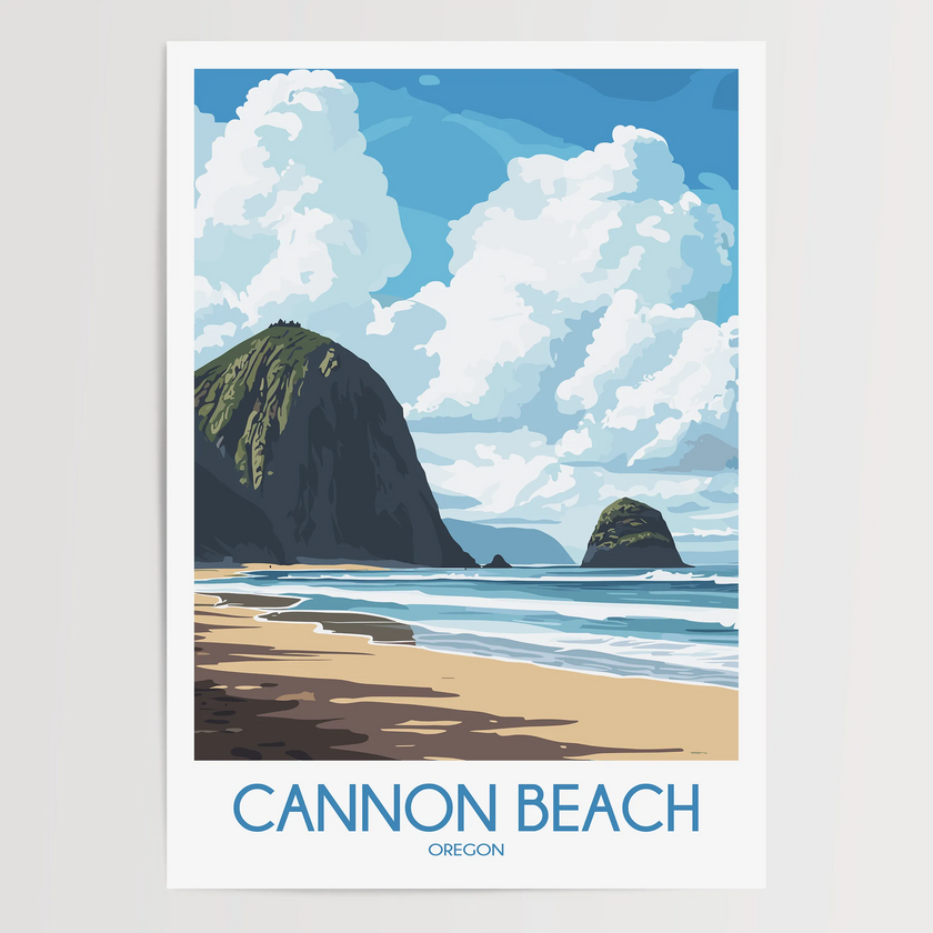 Cannon Beach Scenic Landscape Art
