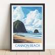 Cannon Beach Vintage Style Print