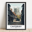 Canterbury Modern Travel Poster