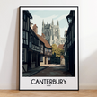 Canterbury Retro Travel Illustration