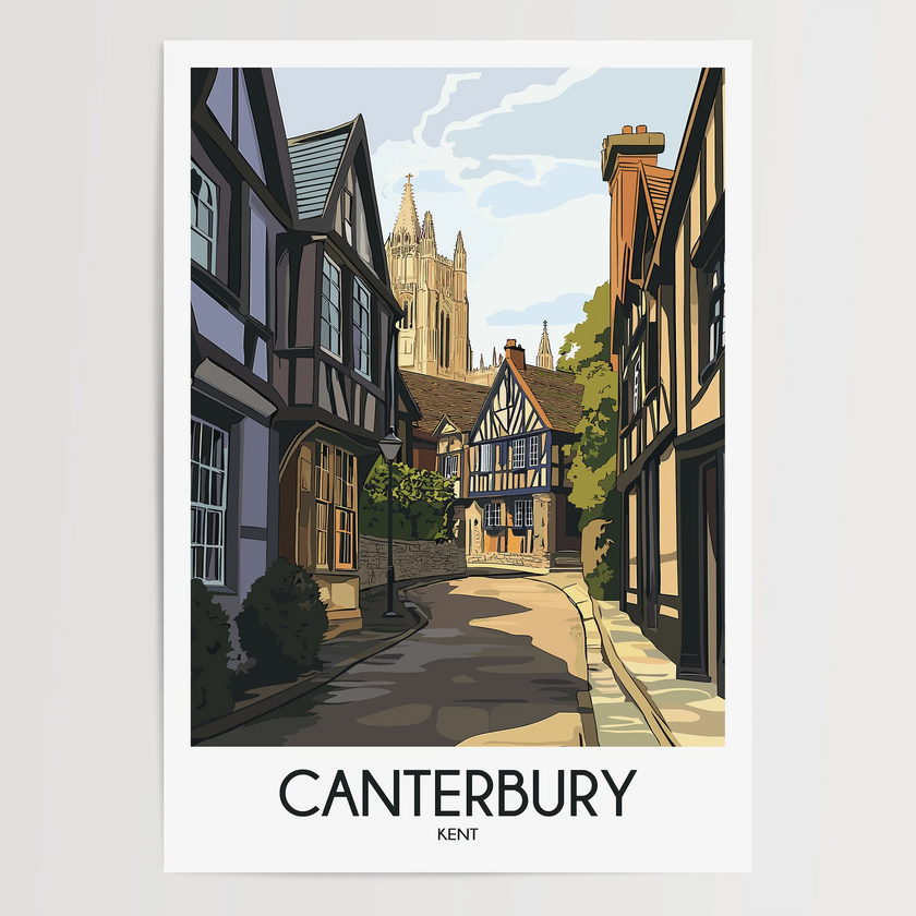 Canterbury Souvenir Poster Print