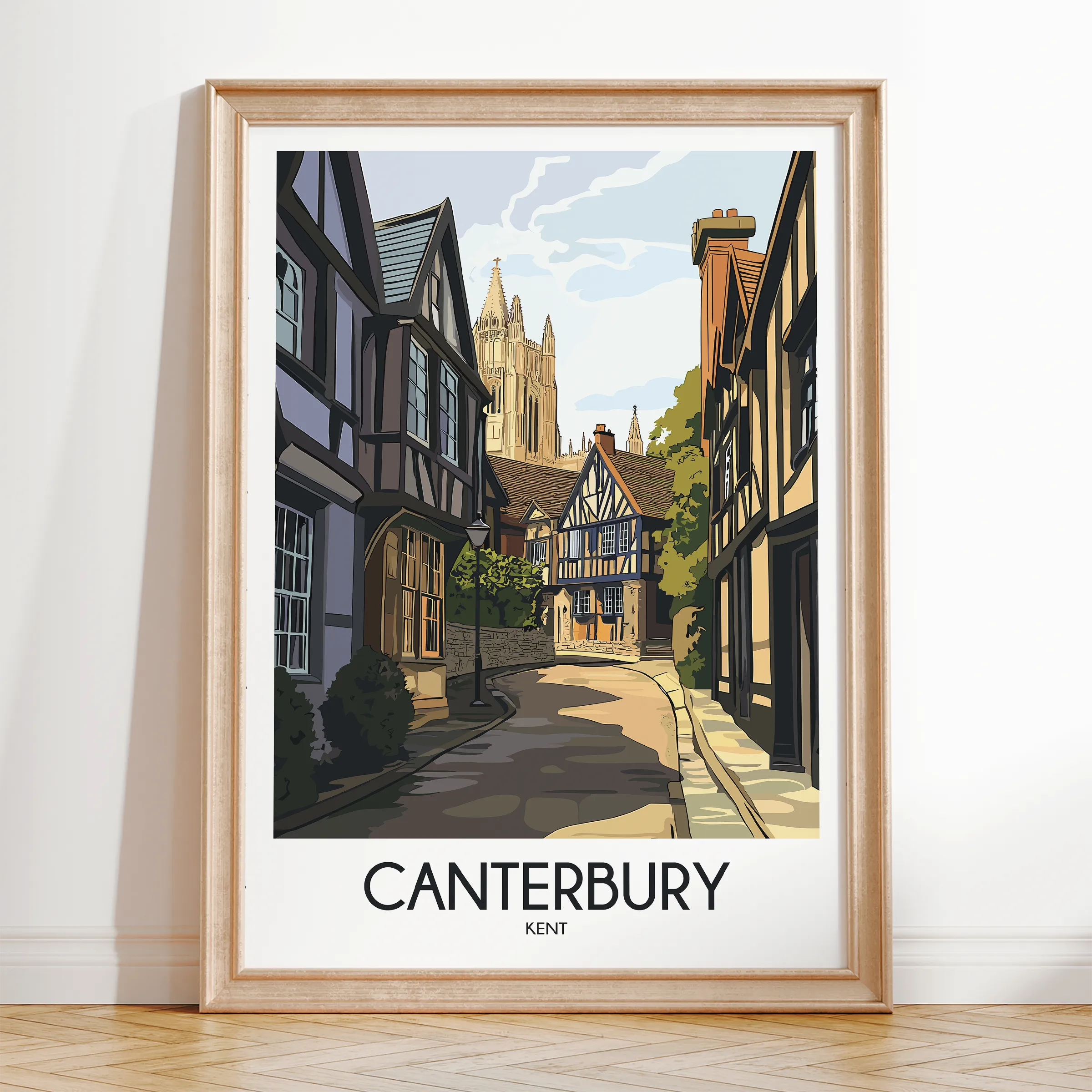 Canterbury Vintage Style Print