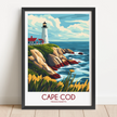 Cape Cod Retro Travel Illustration