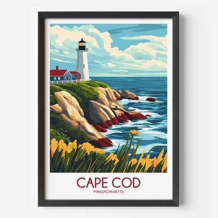 Cape Cod Vintage Style Print
