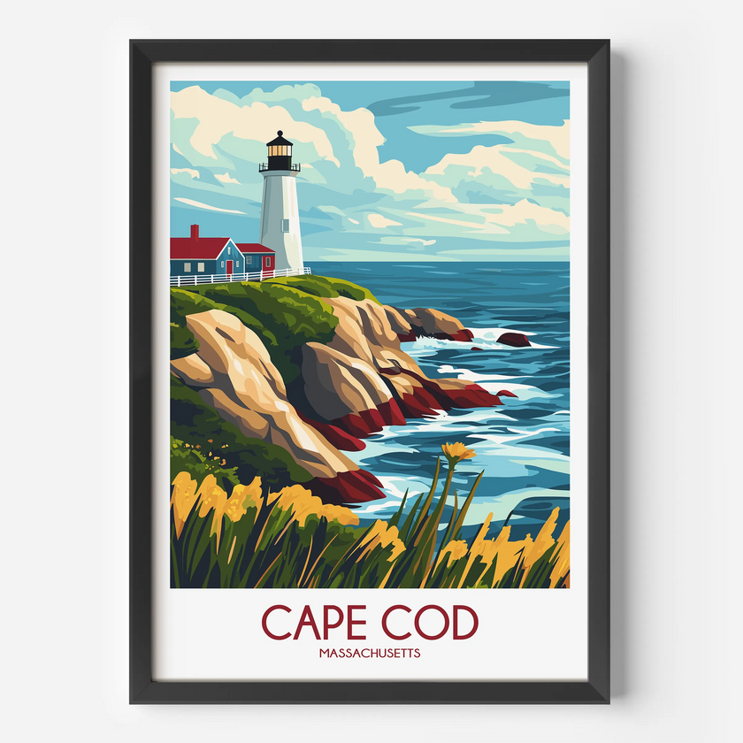 Cape Cod Vintage Style Print