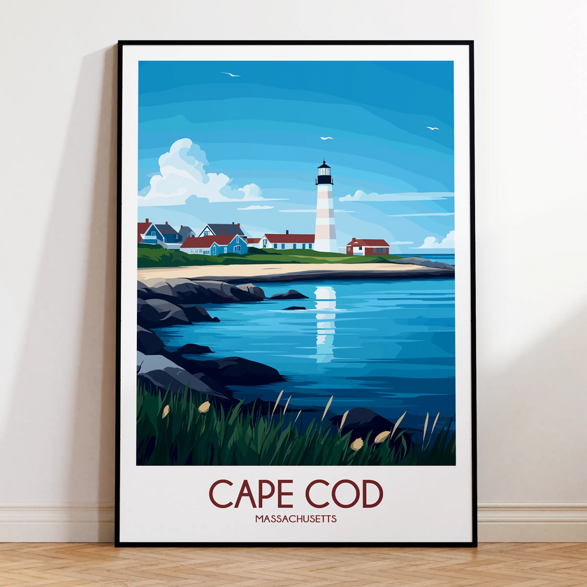 Cape Cod Vintage Style Print