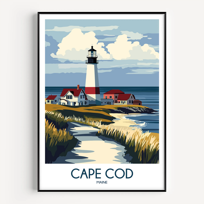 Cape Cod Vintage Style Print