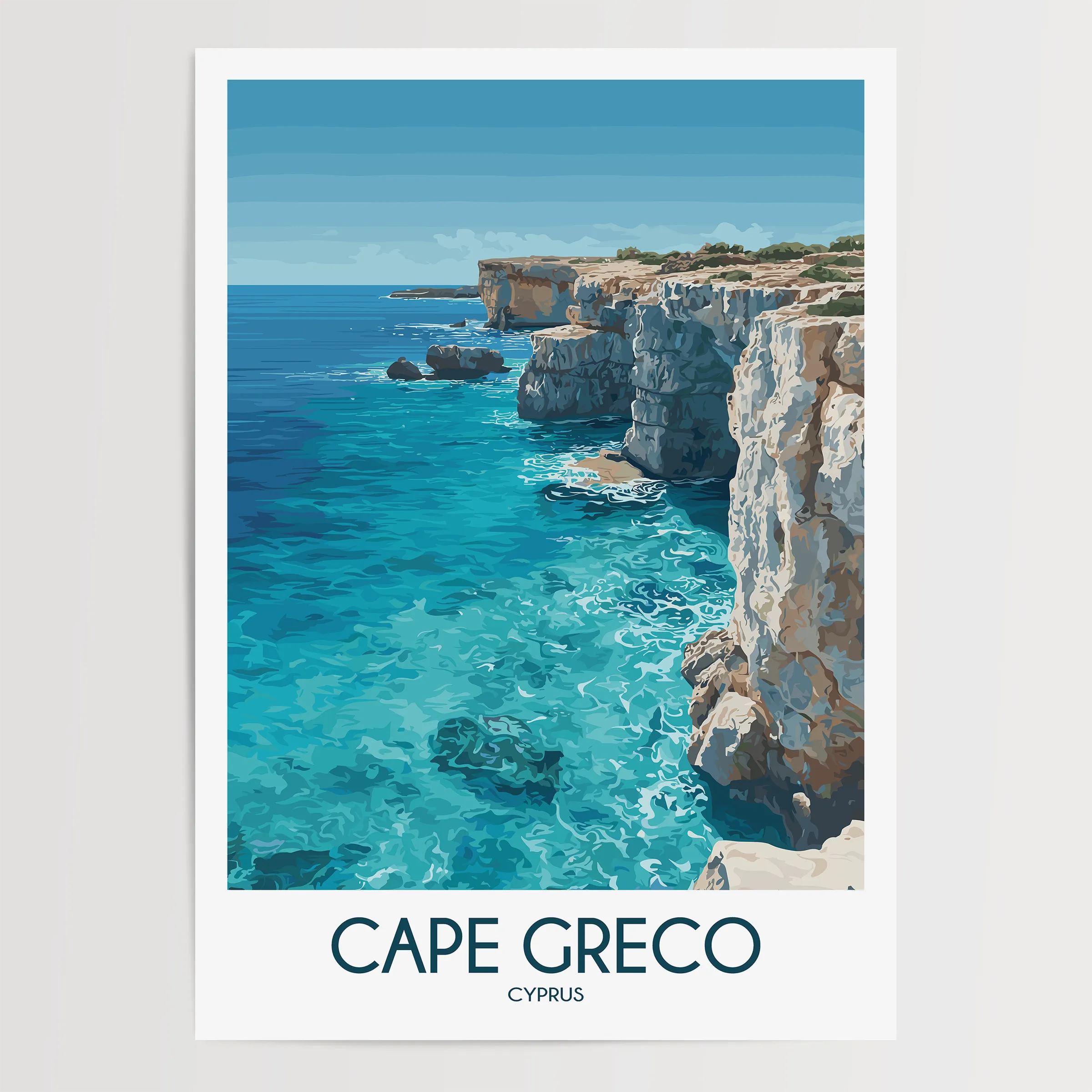Cape Greco Scenic Landscape Art
