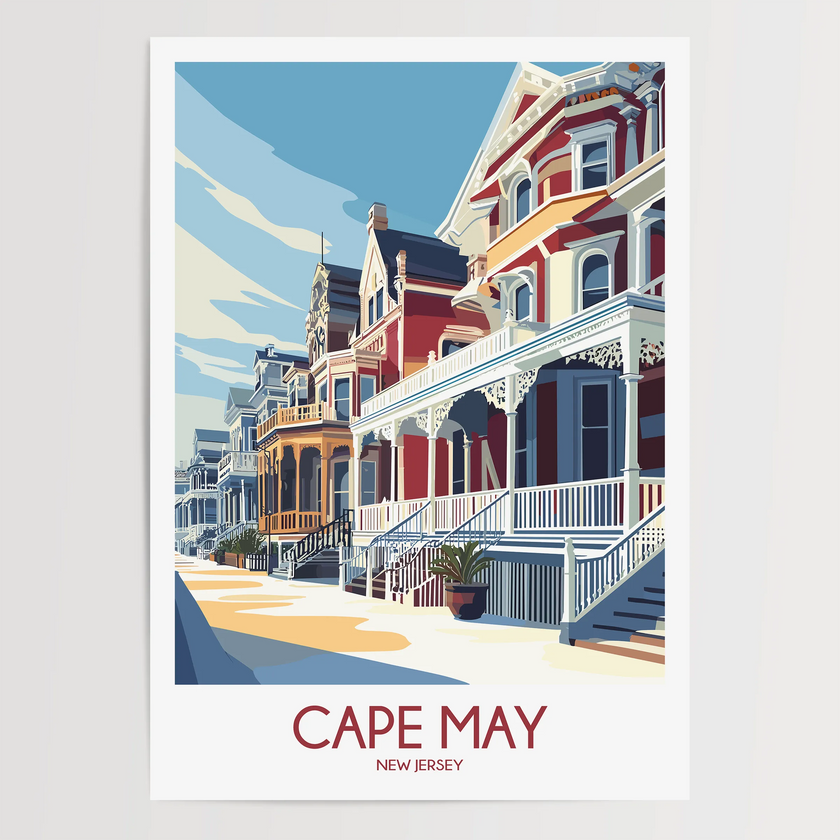 Cape May Modern Travel Poster