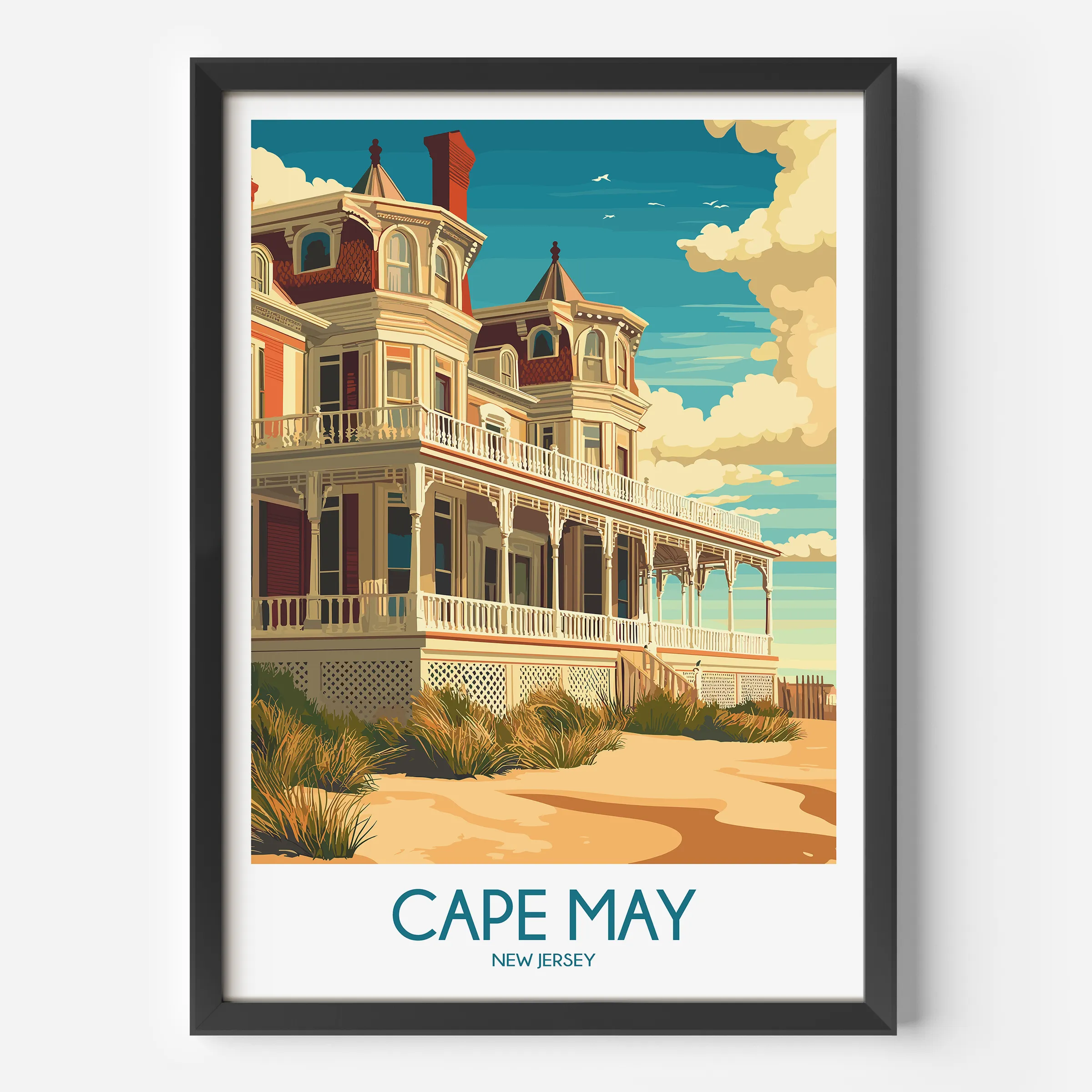 Cape May Modern Travel Poster