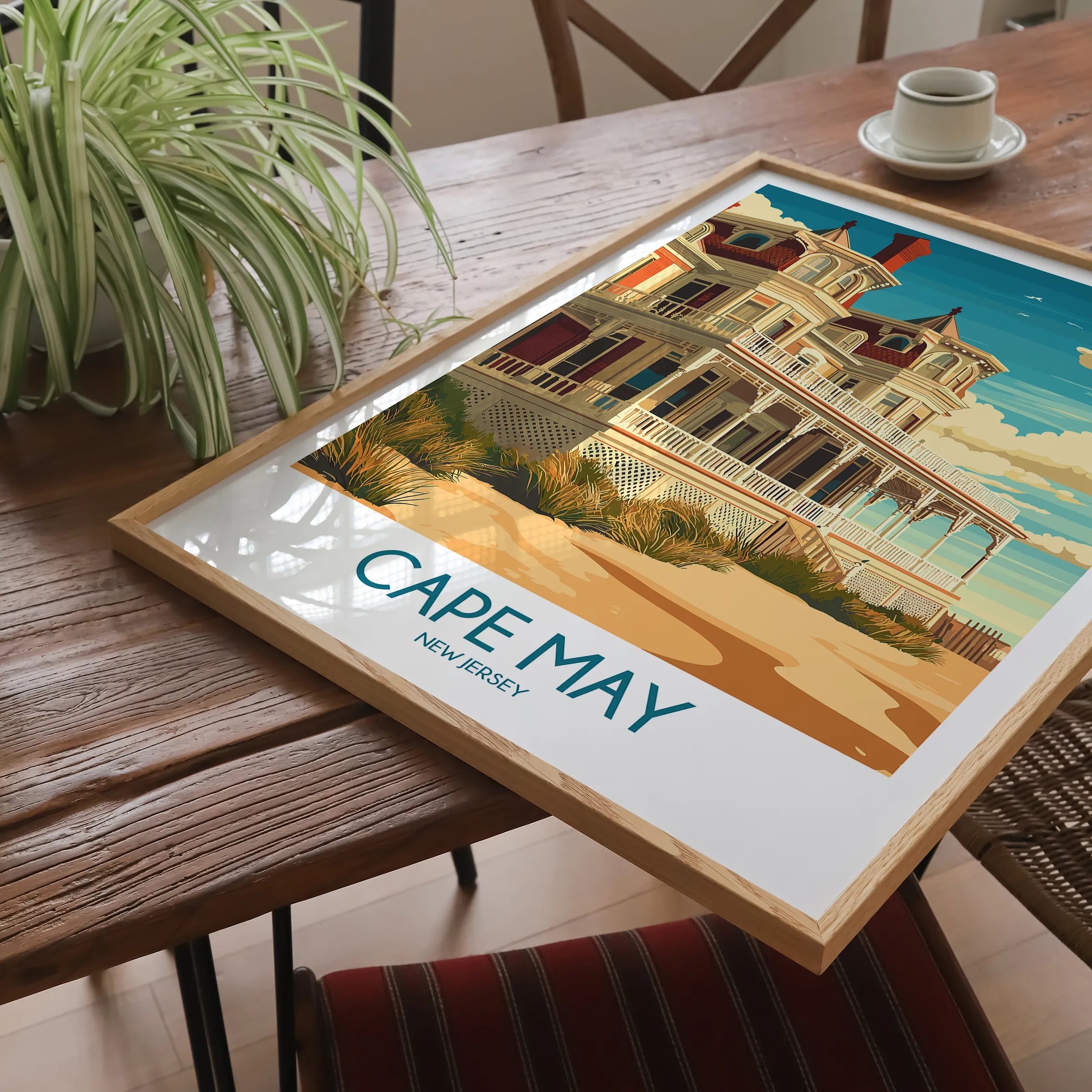 Cape May Vintage Style Print