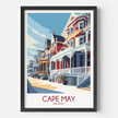Cape May Vintage Style Print
