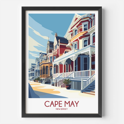 Cape May Vintage Style Print
