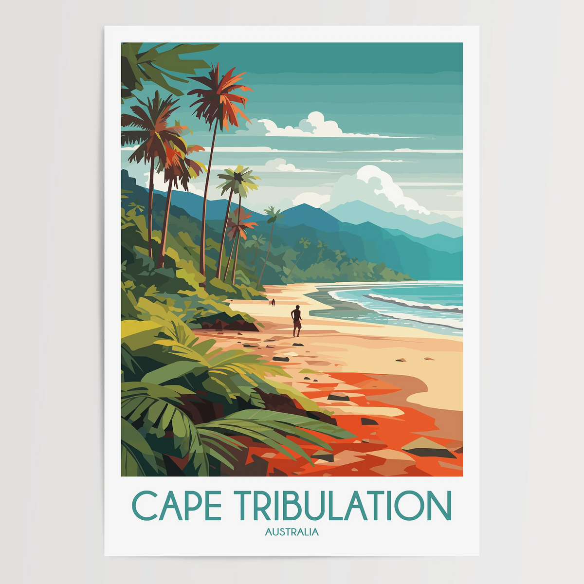 Cape Tribulation Modern Travel Poster