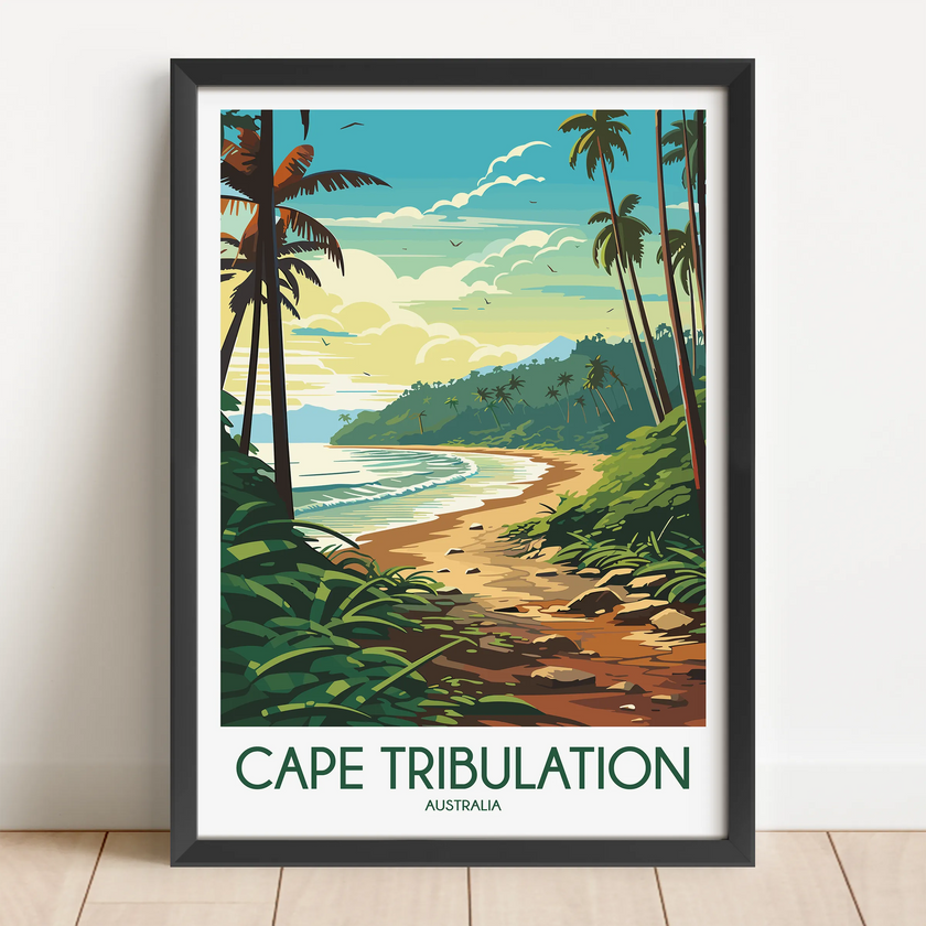 Cape Tribulation Modern Travel Poster