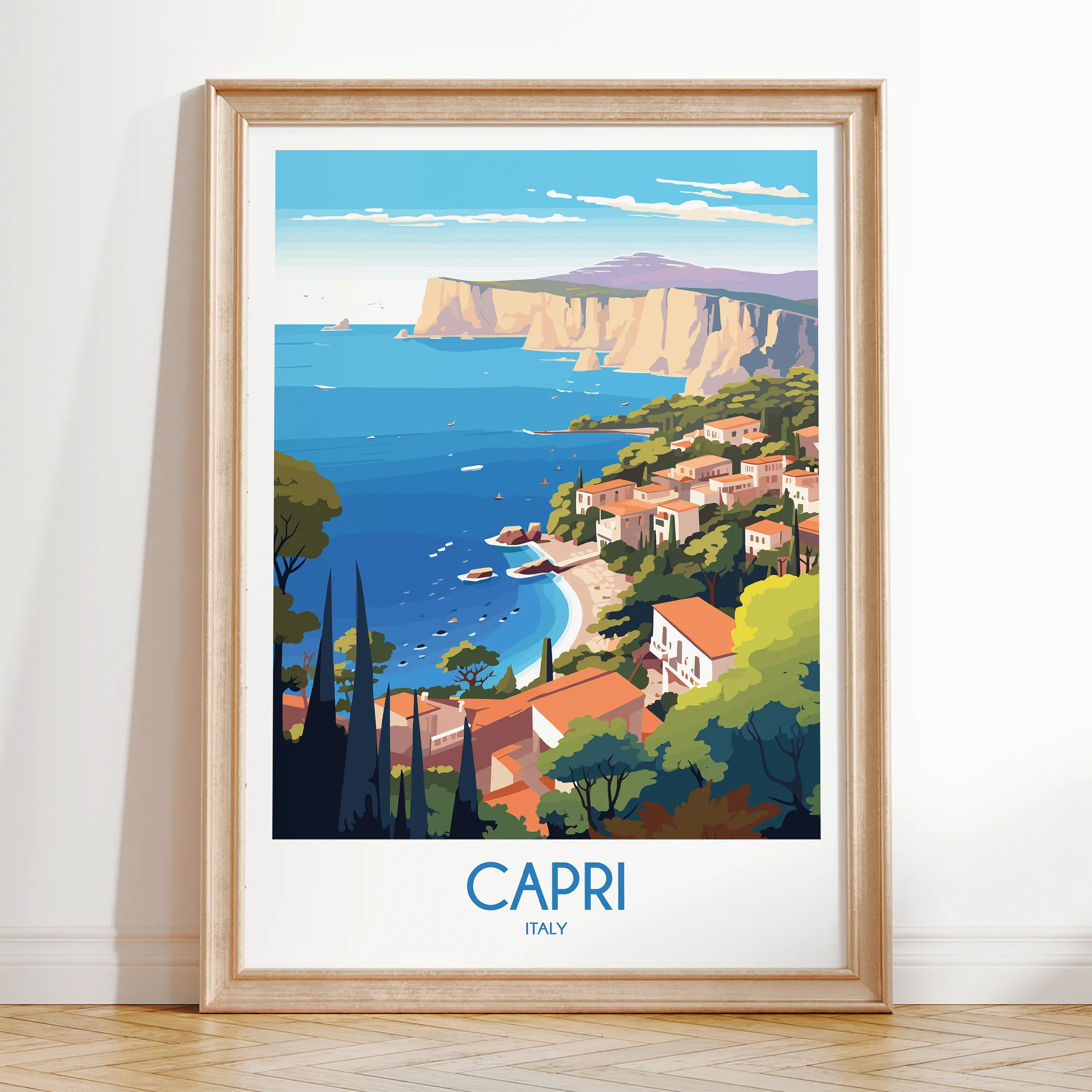Capri Modern Travel Poster
