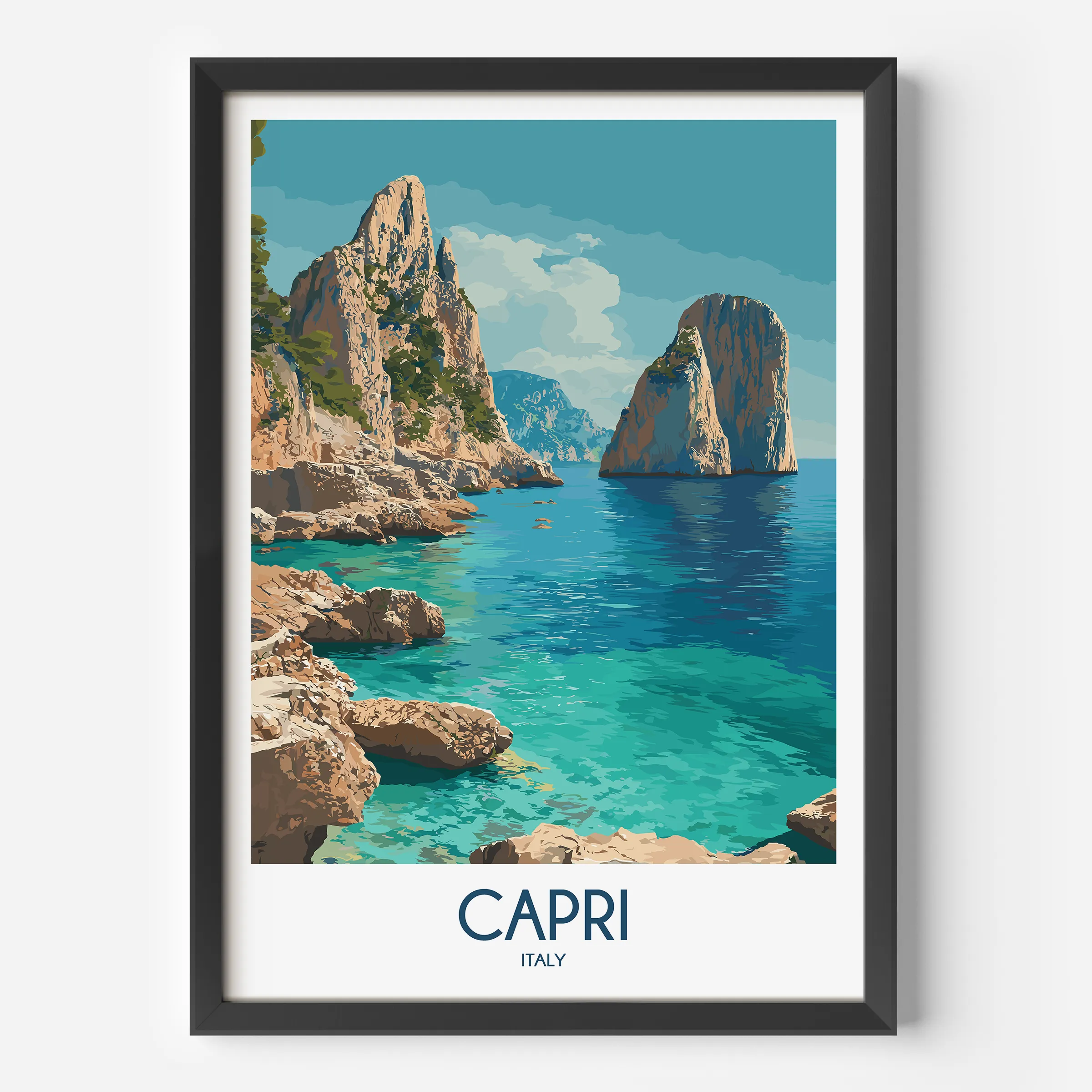 Capri Modern Travel Poster