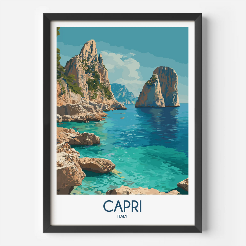 Capri Modern Travel Poster