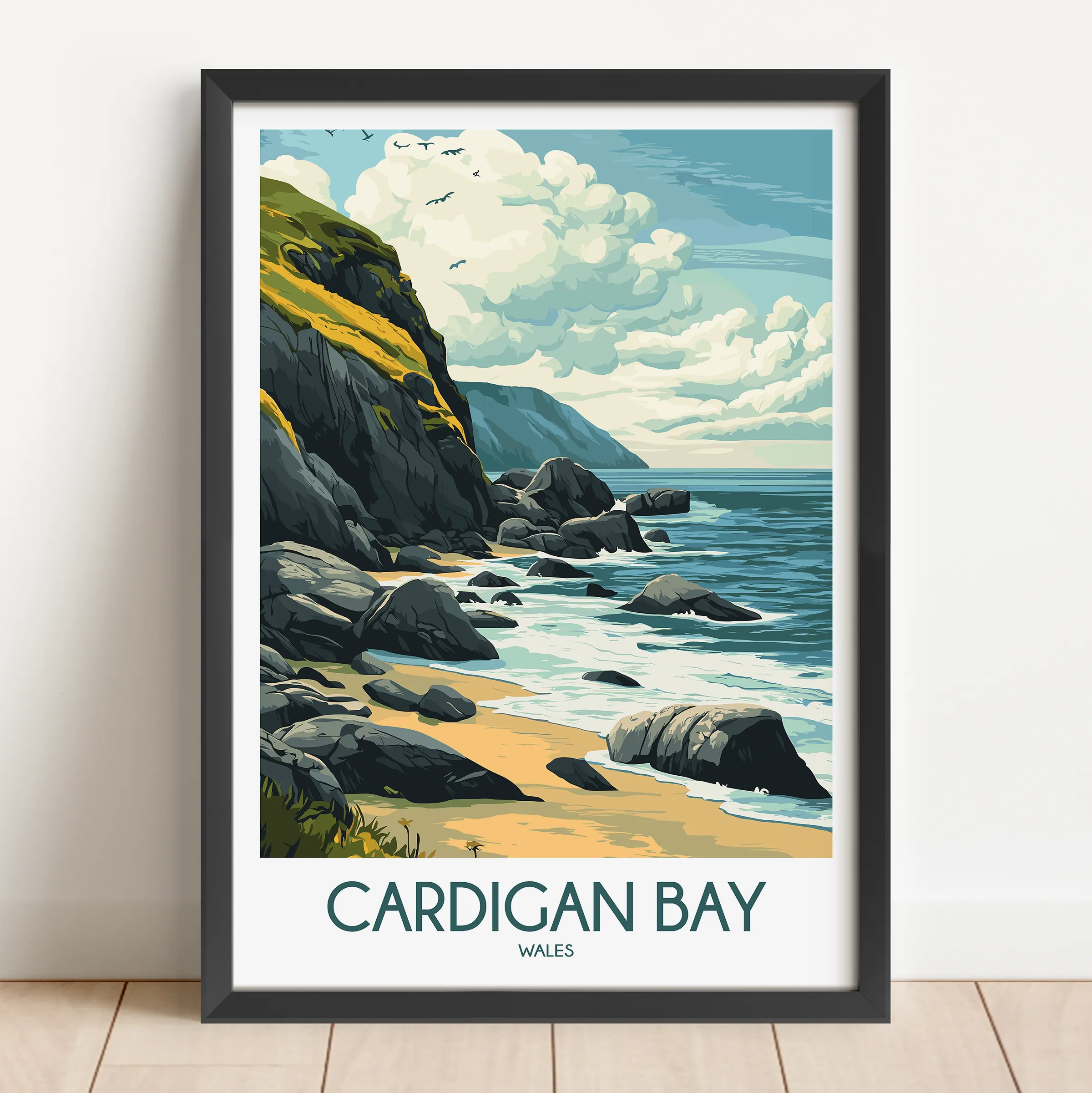 Cardigan Bay Modern Travel Poster