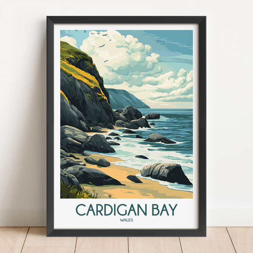 Cardigan Bay Modern Travel Poster