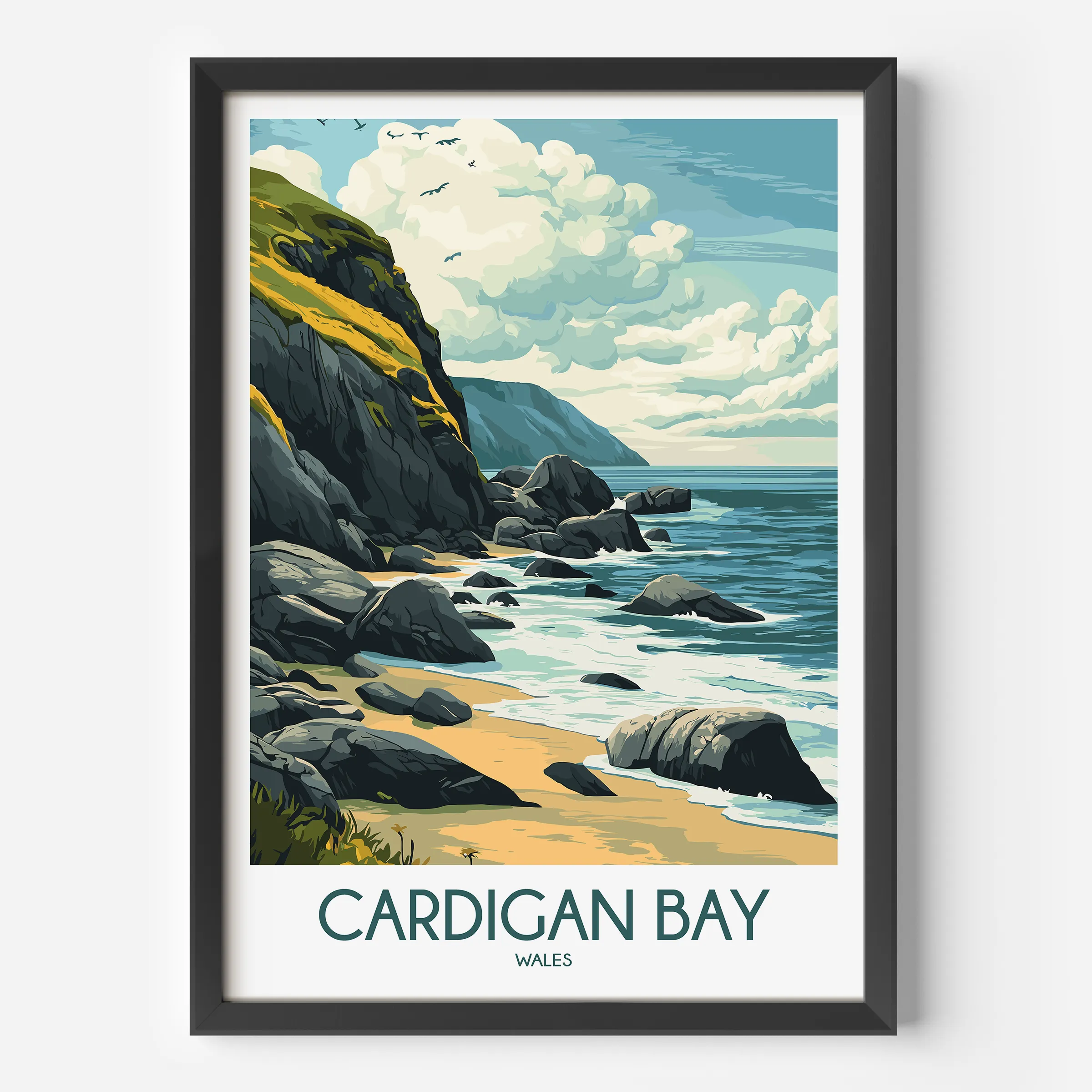 Cardigan Bay Vintage Style Print