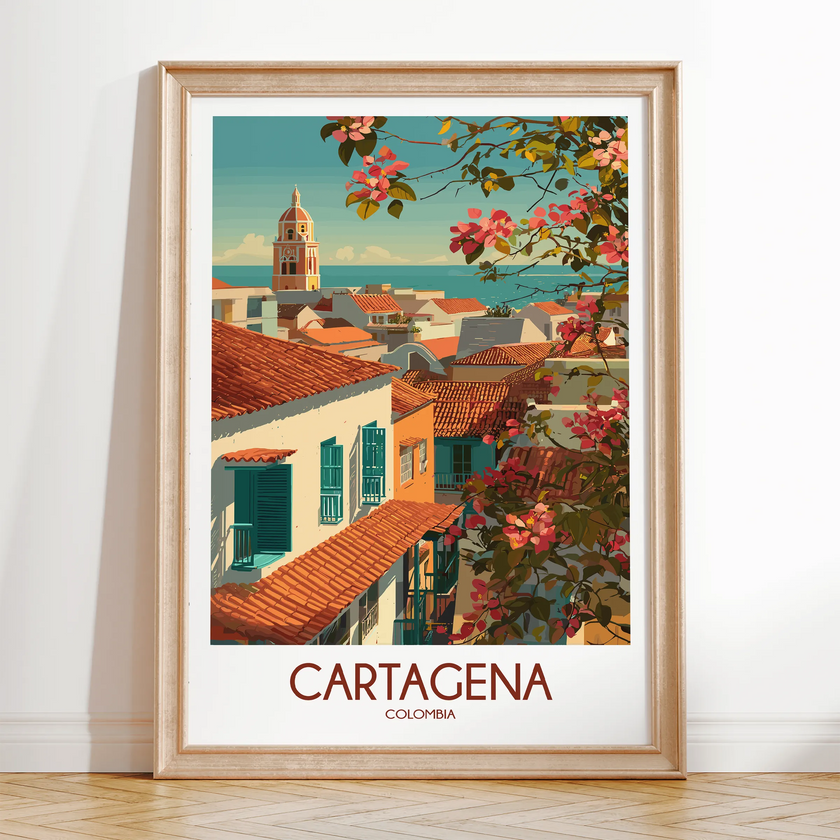 Cartagena Modern Travel Poster
