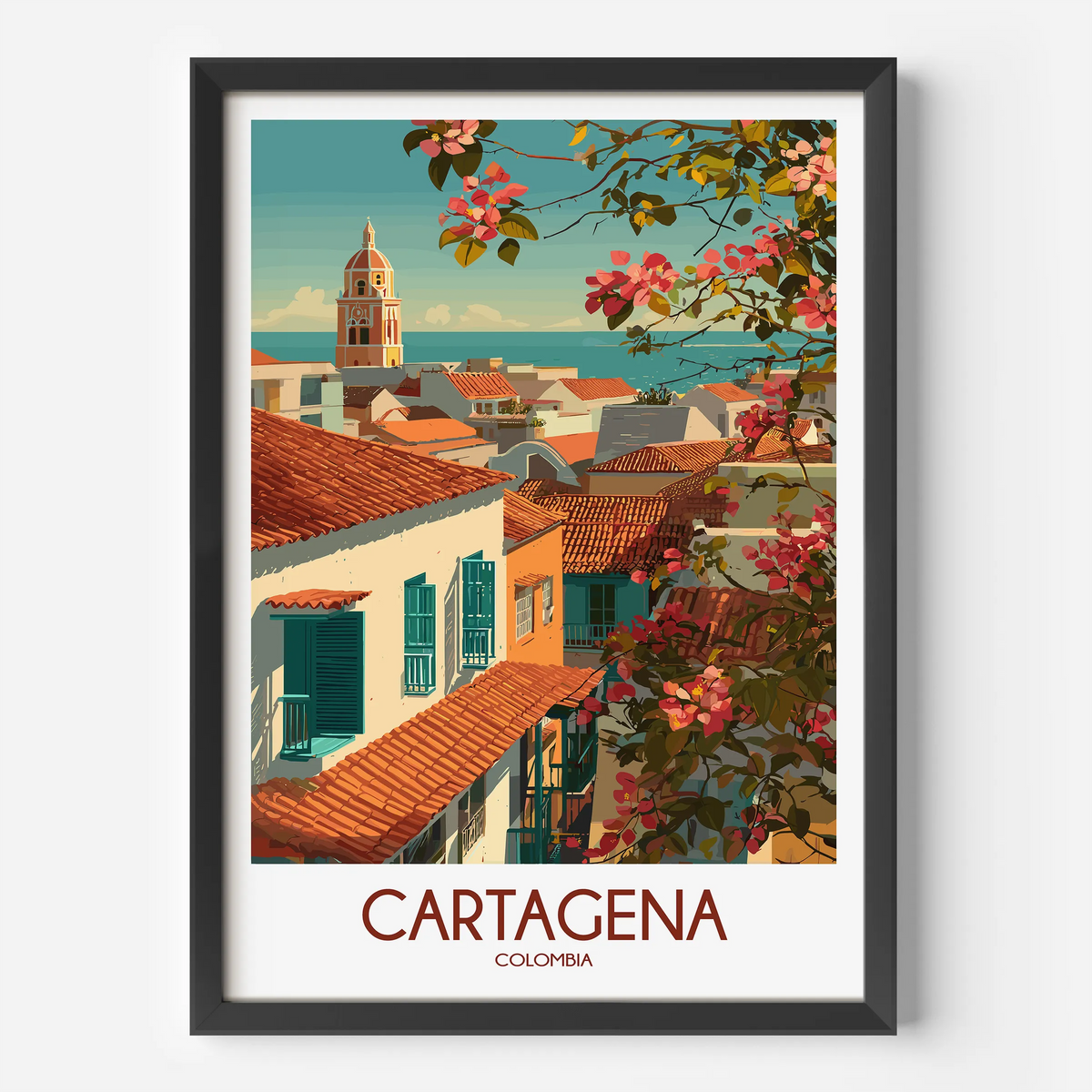 Cartagena Vintage Style Print