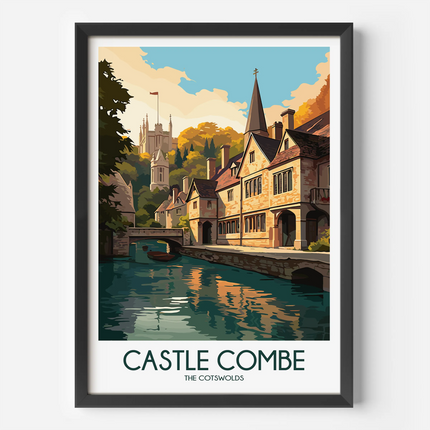 Castle Combe Vintage Style Print