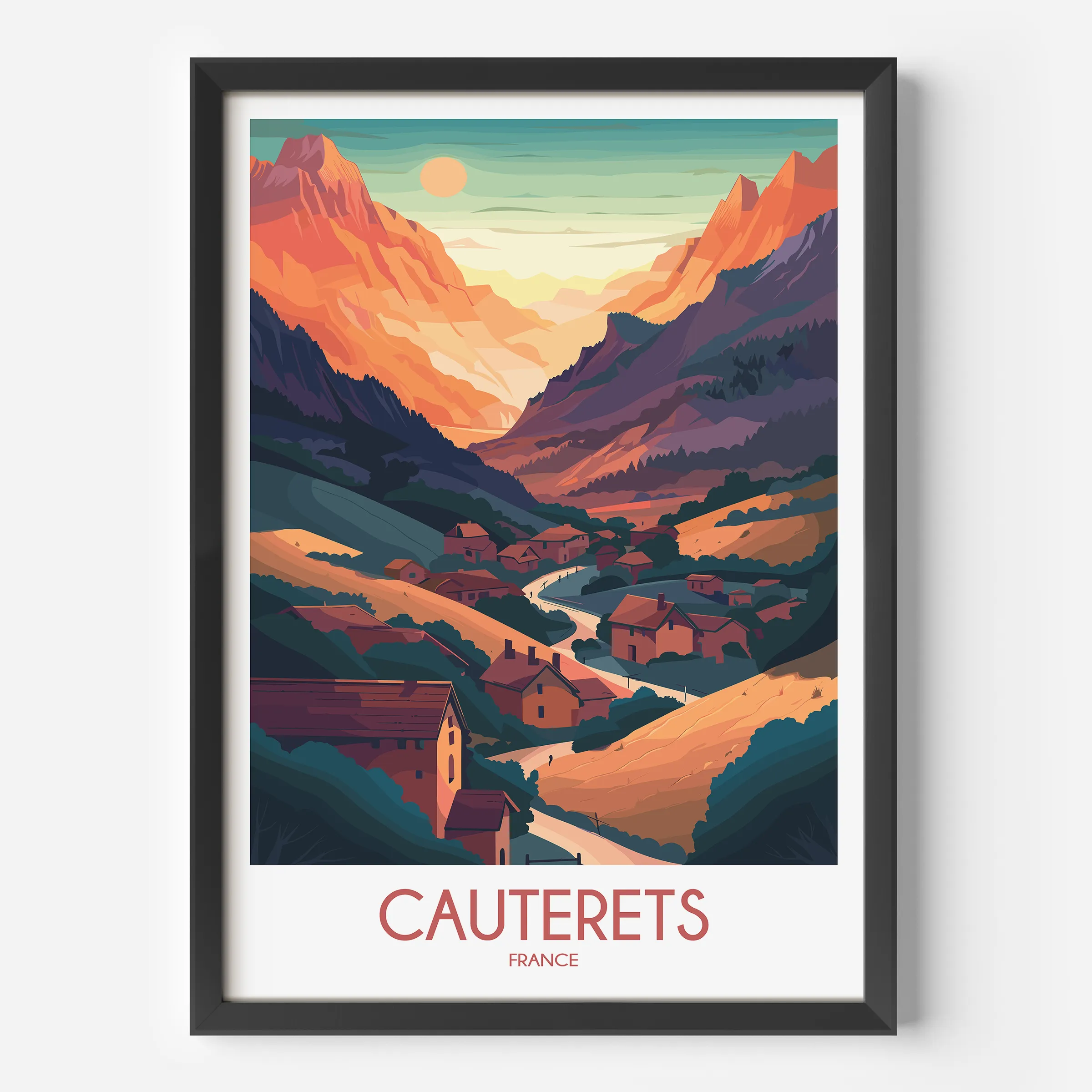Cauterets Modern Travel Poster