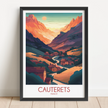 Cauterets Retro Travel Illustration