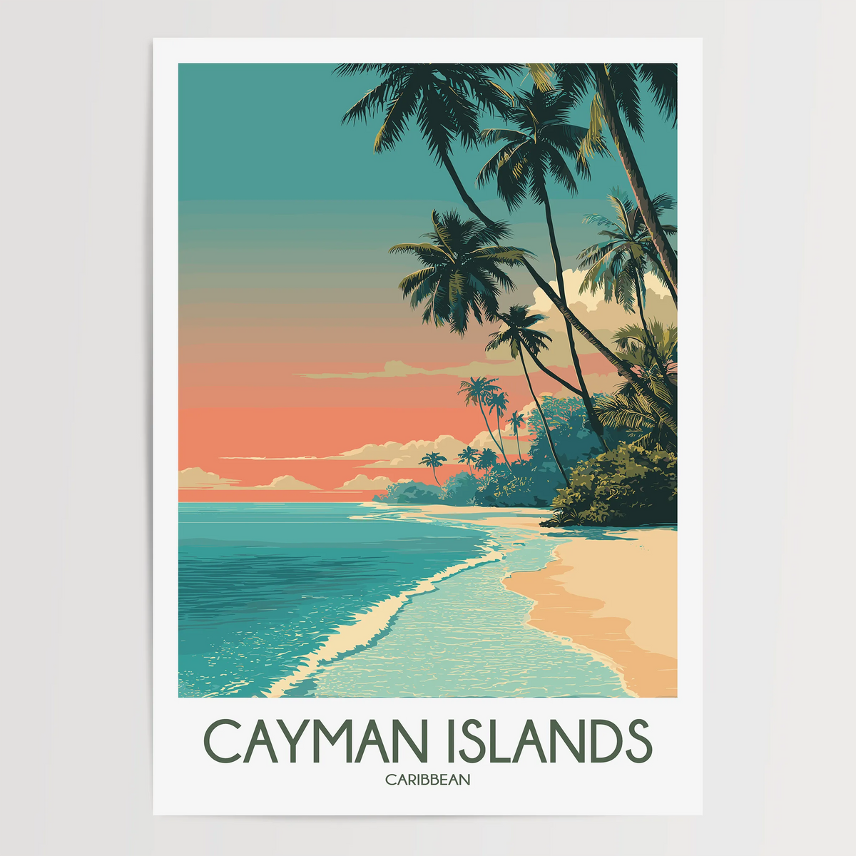 Cayman Islands Minimalist Wall Art