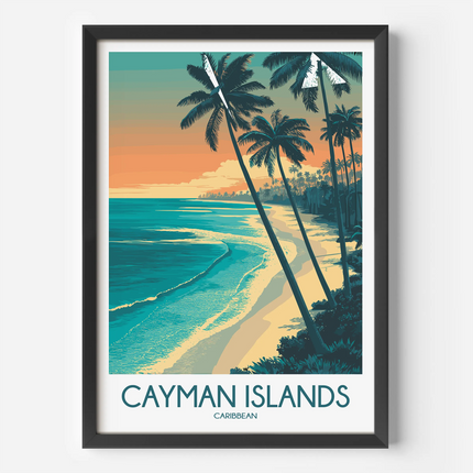 Cayman Islands Modern Travel Poster