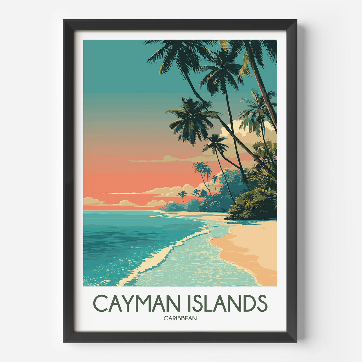 Cayman Islands Modern Travel Poster