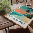 Cayman Islands Retro Travel Illustration