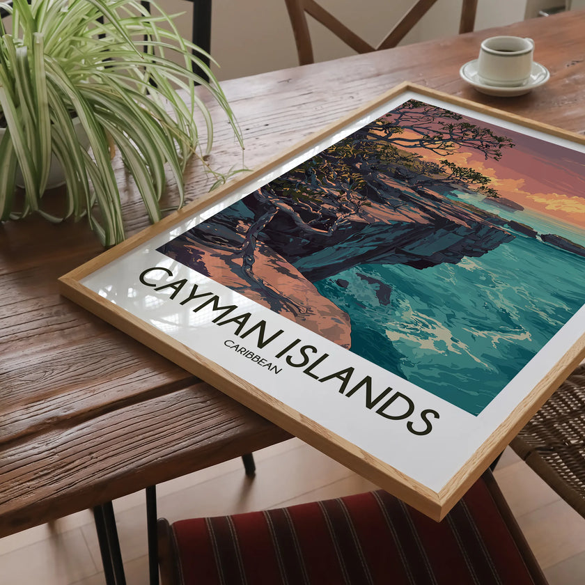 Cayman Islands Vintage Style Print