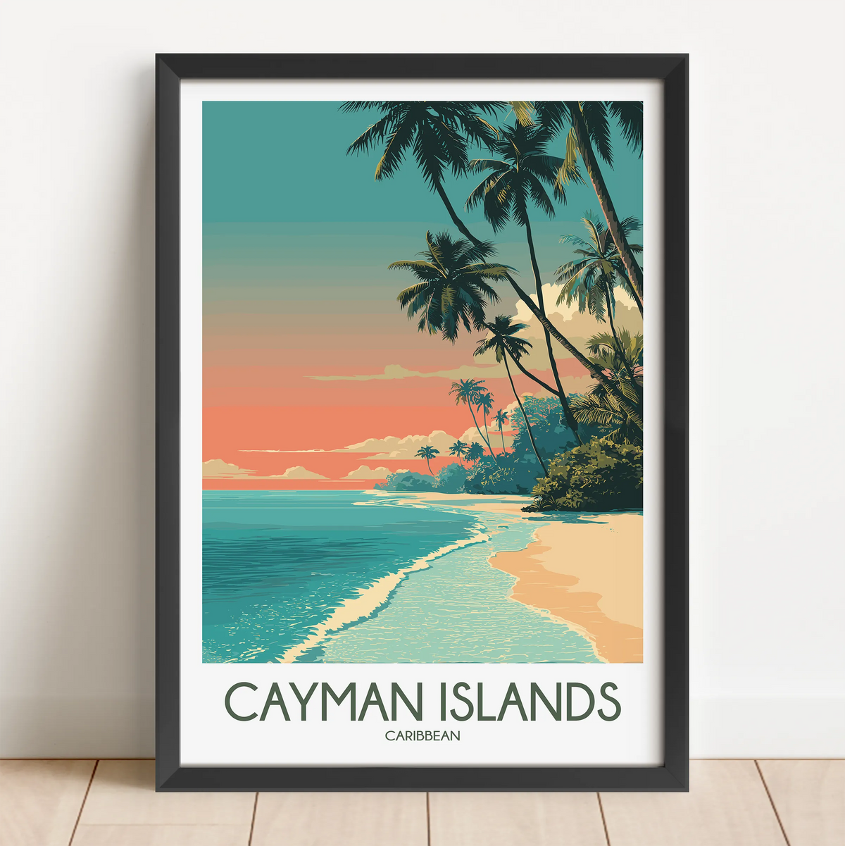 Cayman Islands Vintage Style Print