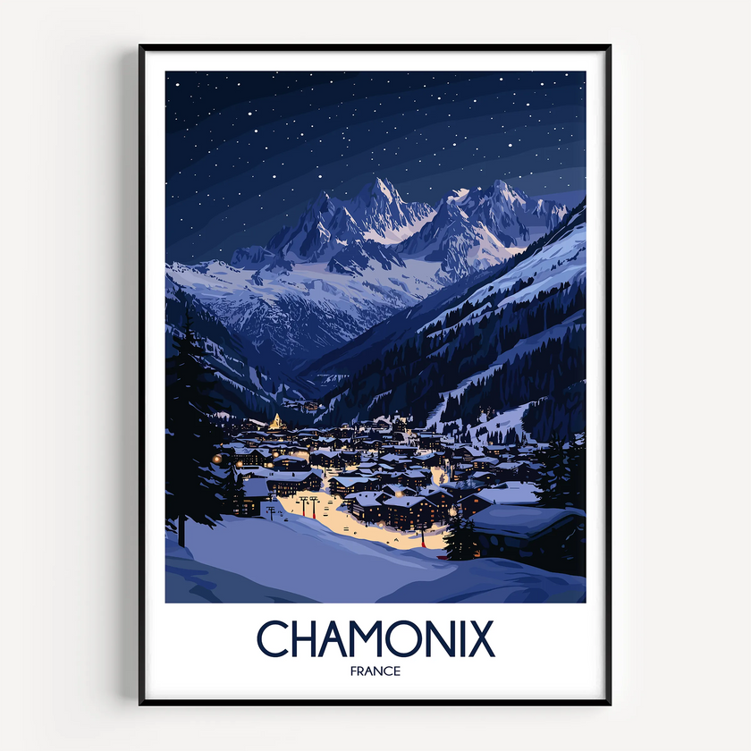 Chamonix Destination Art Gift