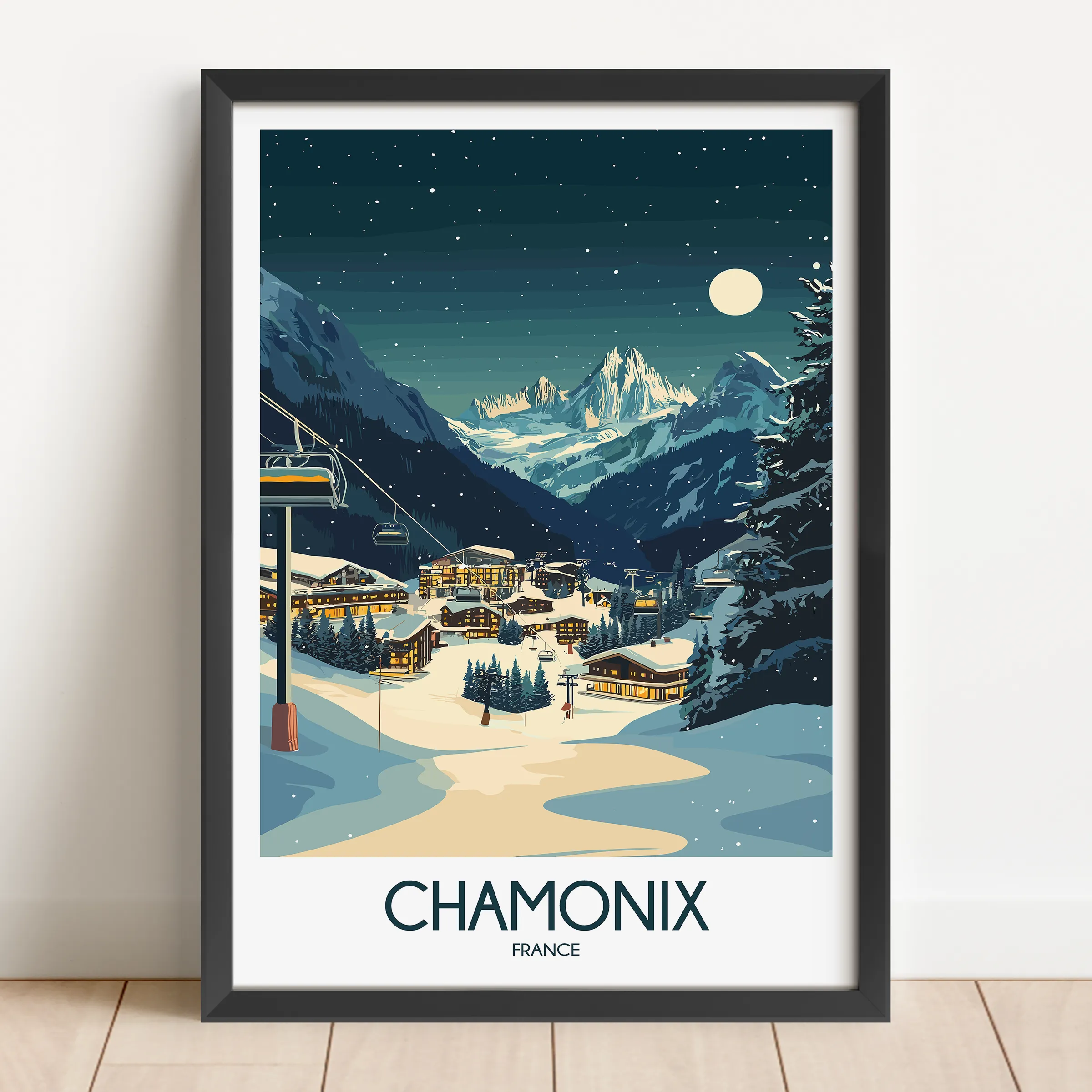 Chamonix Minimalist Wall Art