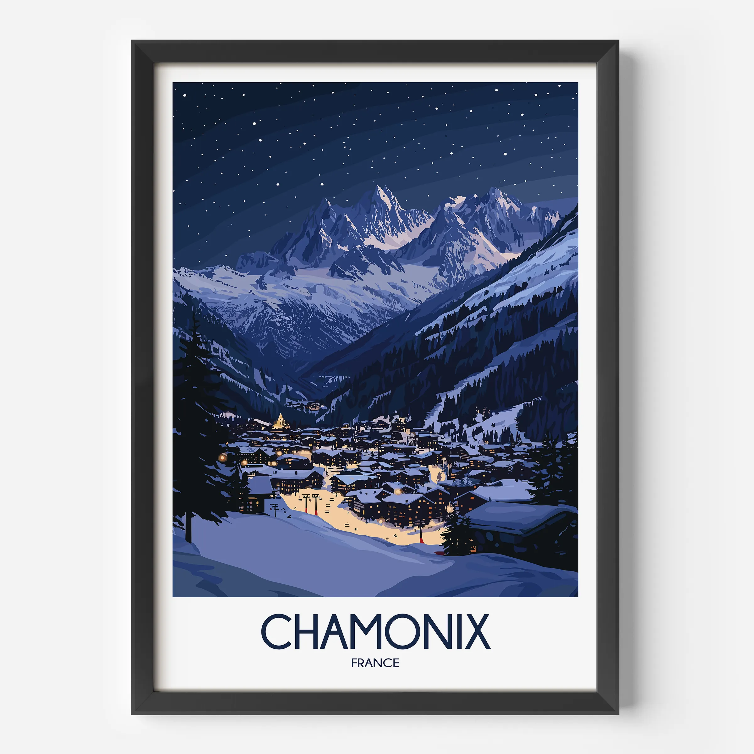 Chamonix Minimalist Wall Art