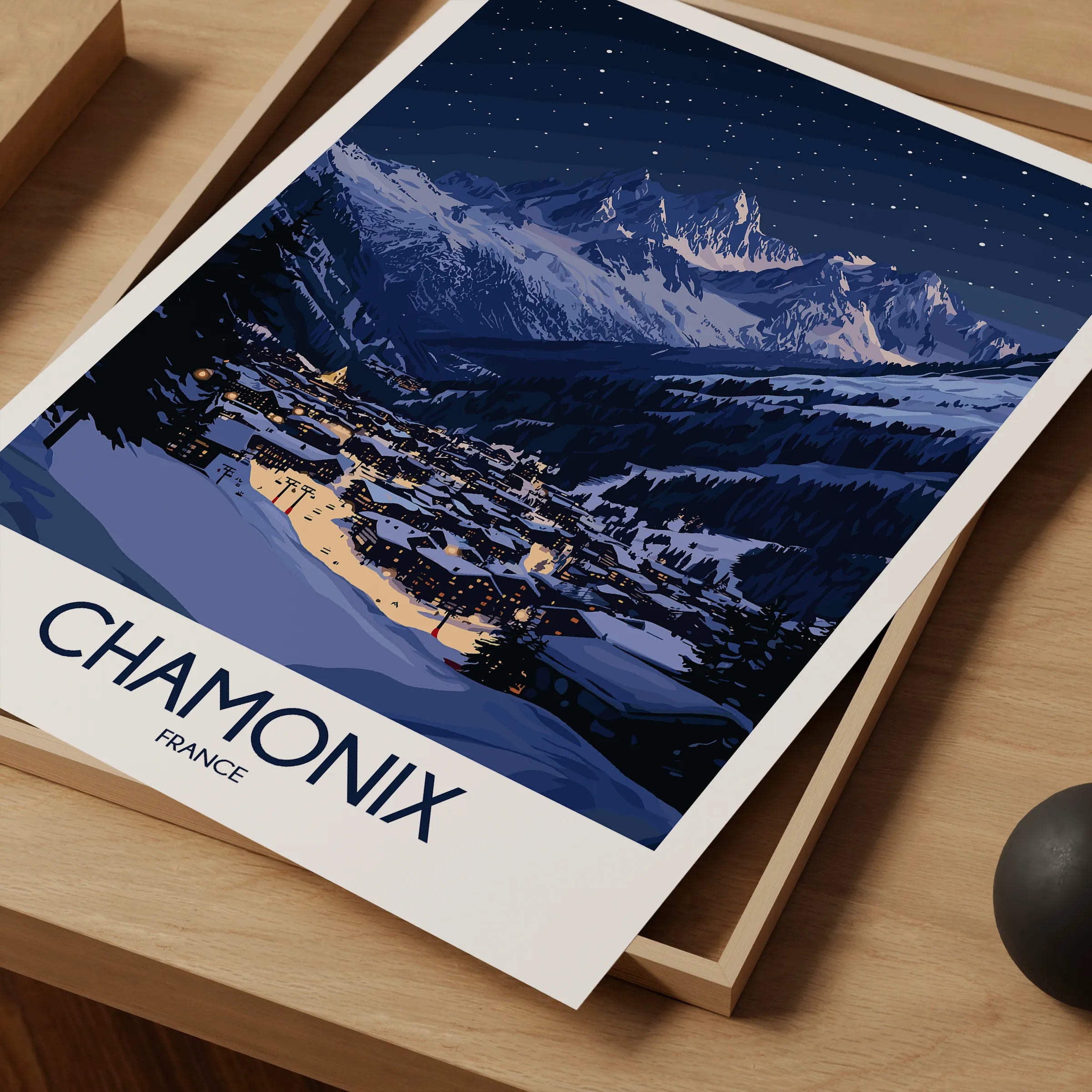 Chamonix Modern Travel Poster