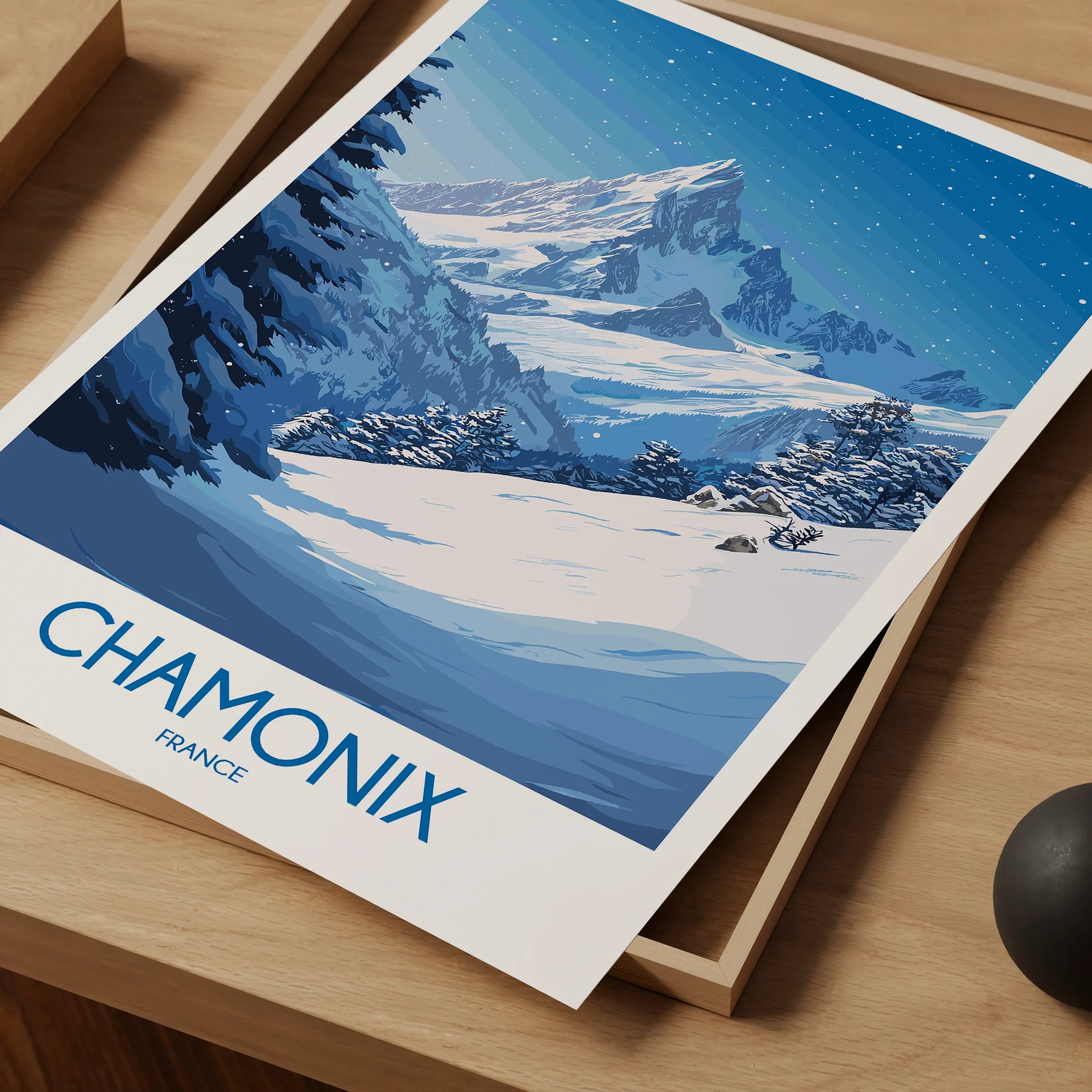Chamonix Modern Travel Poster