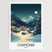 Chamonix Modern Travel Poster