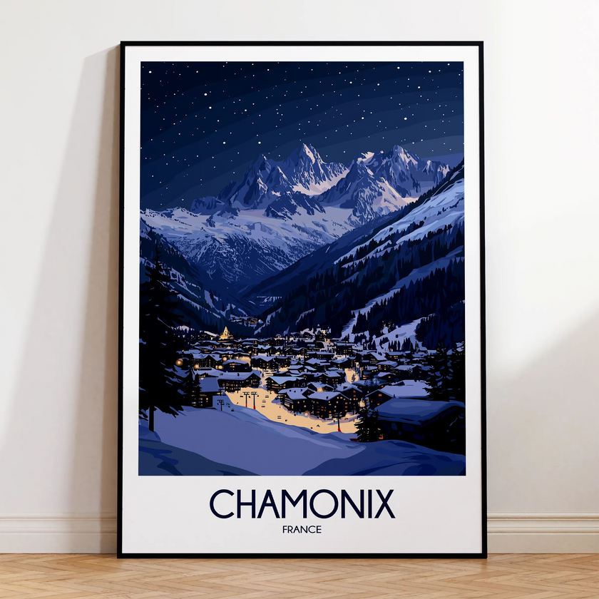Chamonix Scenic Landscape Art