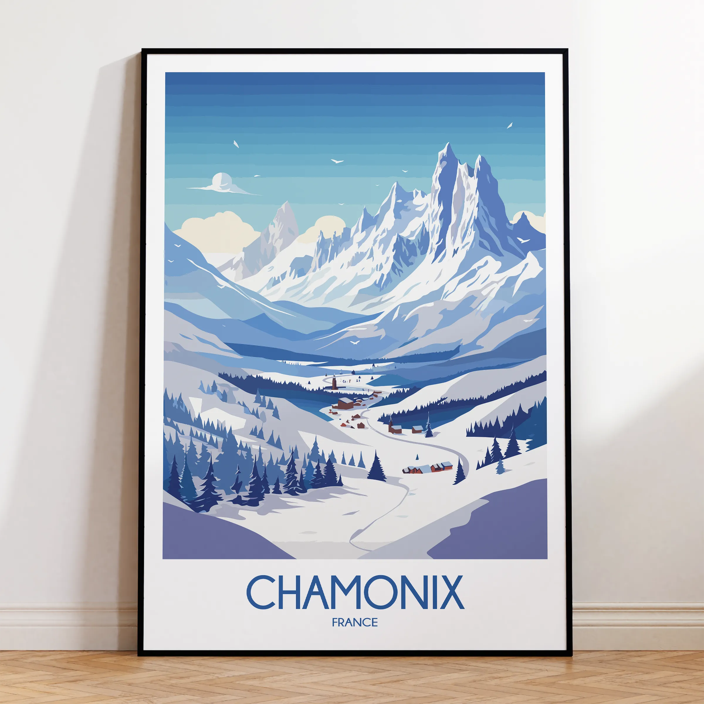 Chamonix Scenic Landscape Art