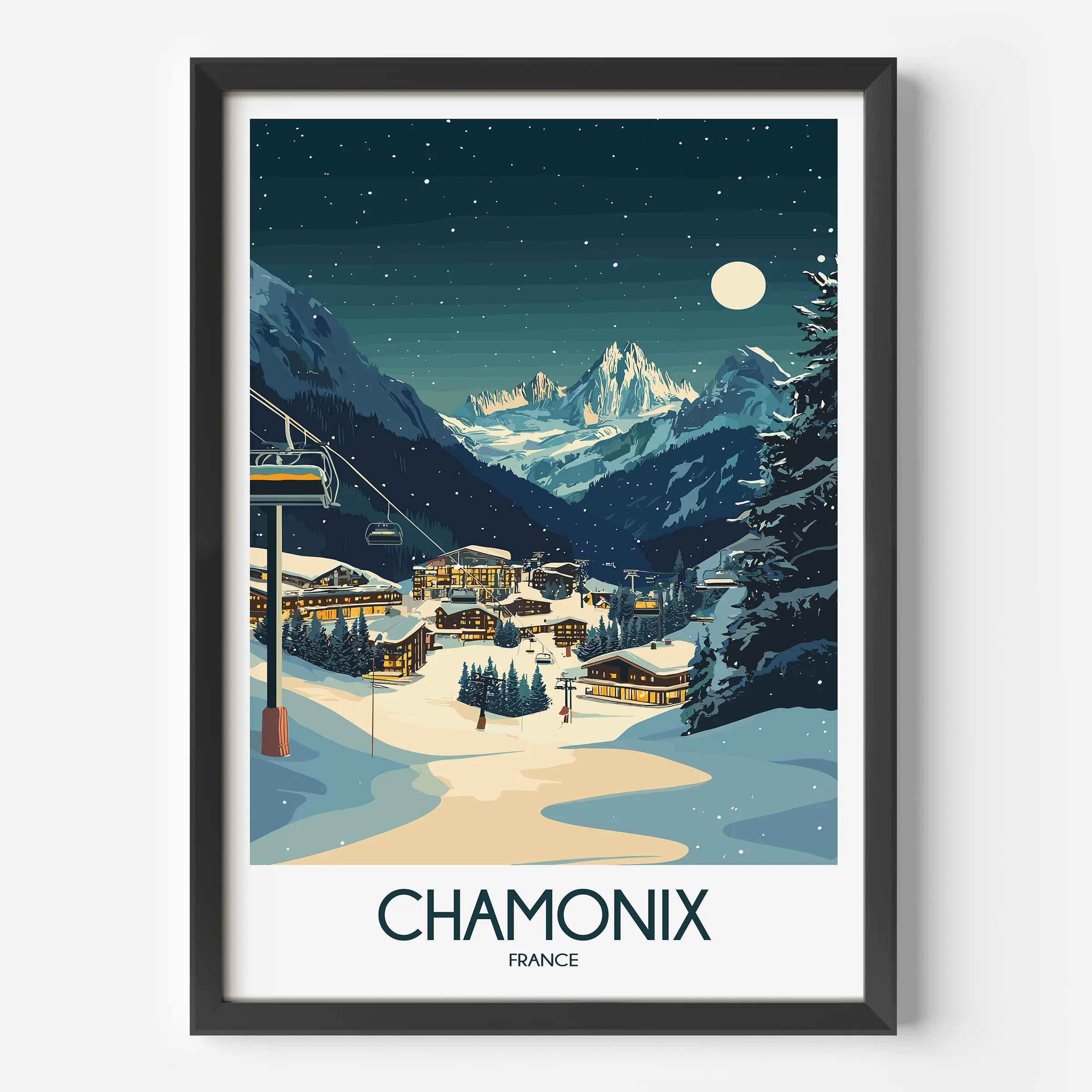 Chamonix Souvenir Poster Print