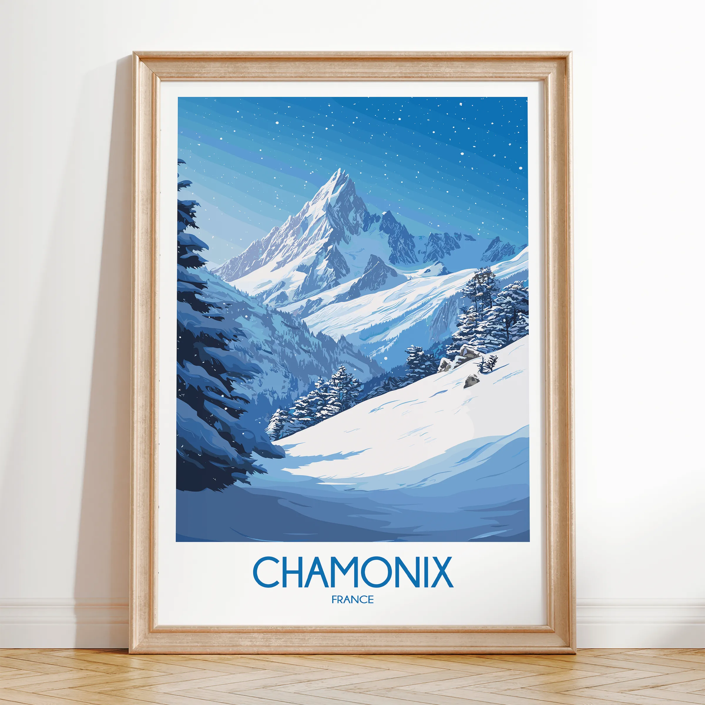 Chamonix Vintage Style Print