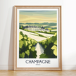 Champagne Modern Travel Poster