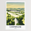 Champagne Scenic Landscape Art