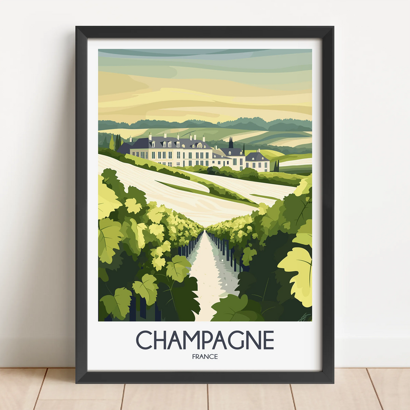 Champagne Souvenir Poster Print
