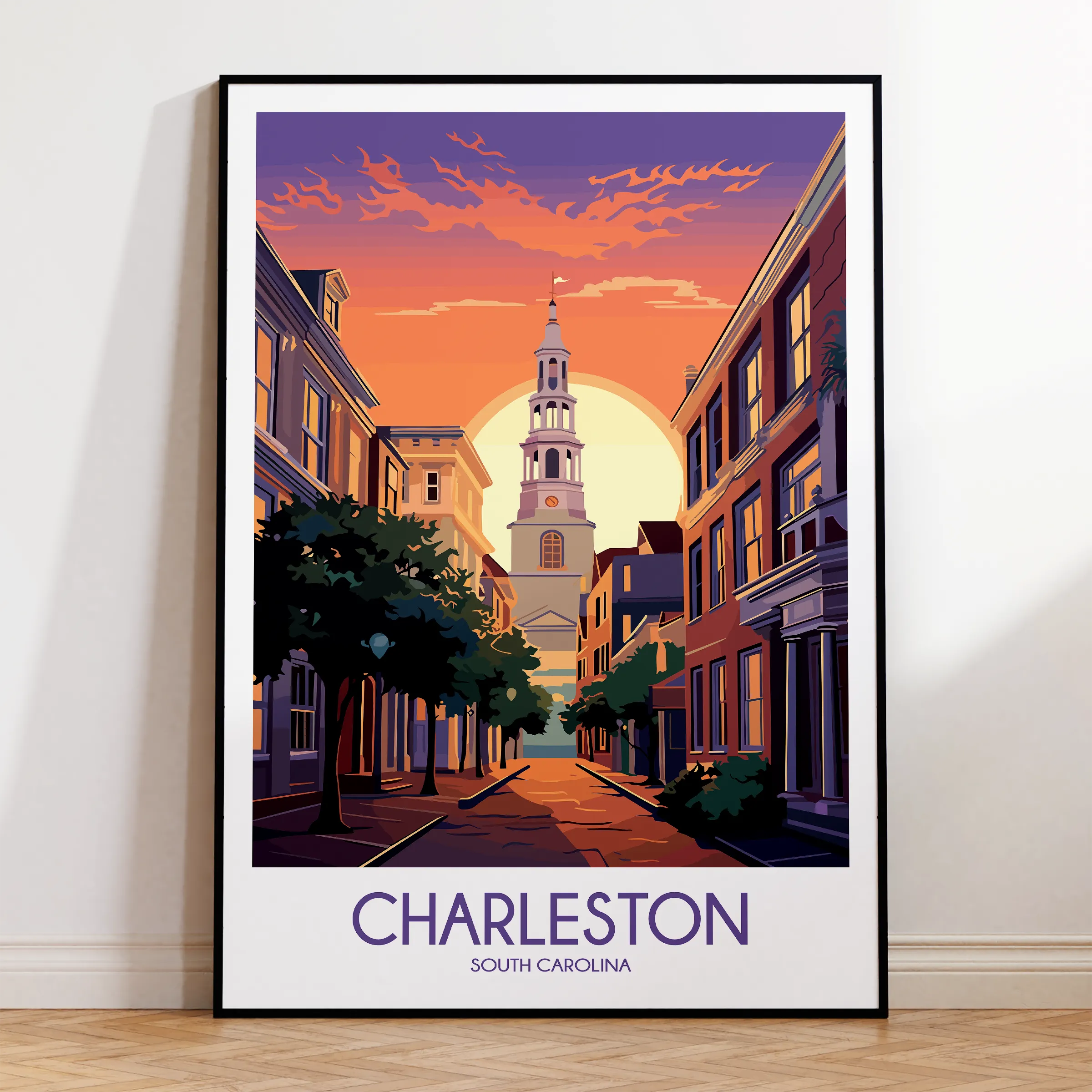 Charleston Modern Travel Poster